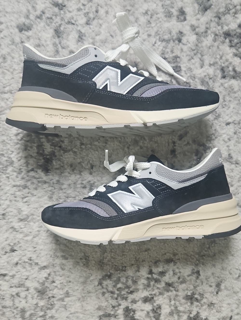 New Balance 997R Men's Black and Gray Suede Mesh Sneakers